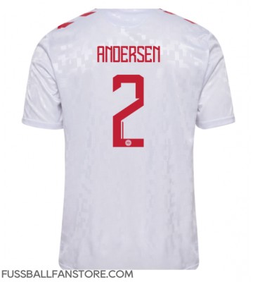 Dänemark Joachim Andersen #2 Replik Auswärtstrikot EM 2024 Kurzarm
